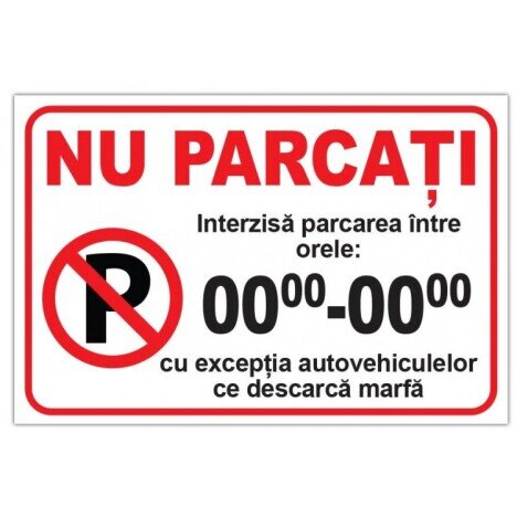 interzisa parcarea intre orele