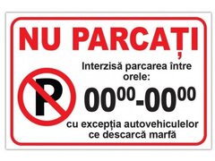 interzisa parcarea intre orele